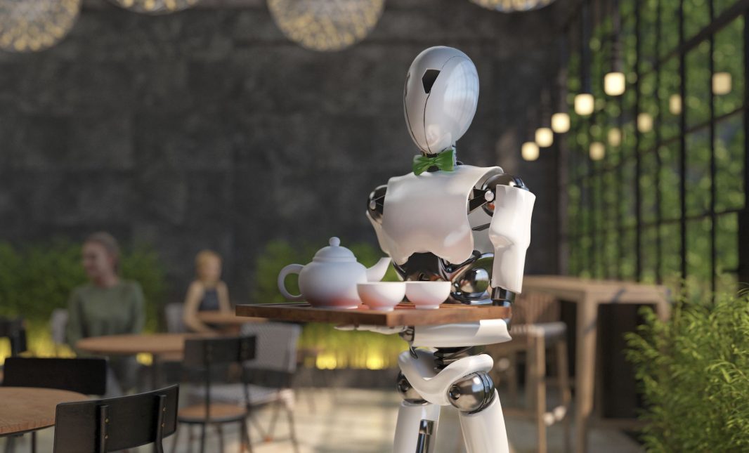 Image of a robotic waiter
