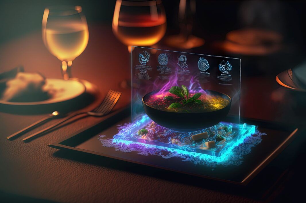 A futuristic image of a dish at a restaurant that serves Mexican cuisine